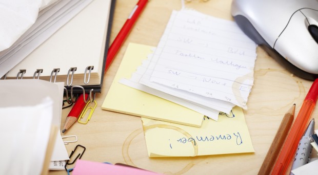 messy desk