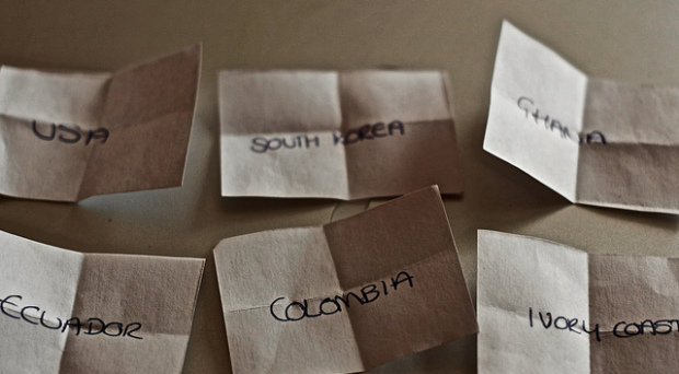 Countries included in a World Cup sweepstake