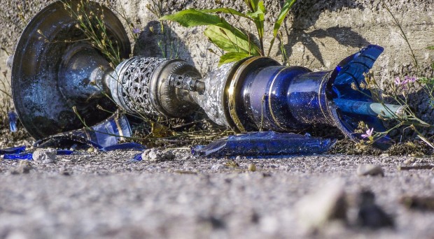 A broken shisha pipe