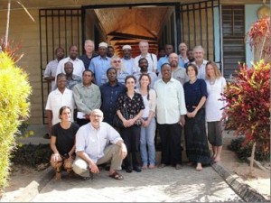 Zanzibar Elimination of Schistosomiasis Transmission (ZEST) programme key players: the Zanzibar Ministry of Health, Public Health Laboratories Pemba, the World Health Organization, SCI, SCORE, Swiss TPH, NHM and others – Photo copyright NHM