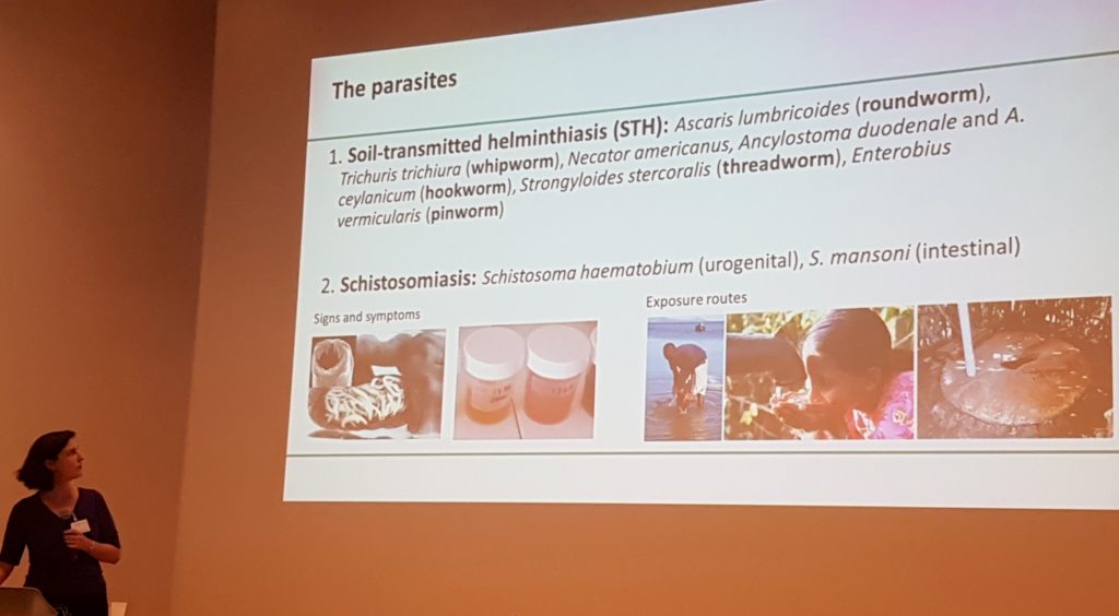 DR Suzy Campbell talking about soil-transmitted helminthiasis and schistosomiasis