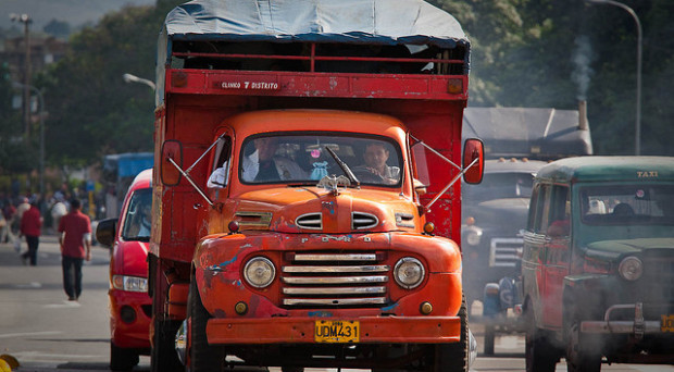 Truck on road